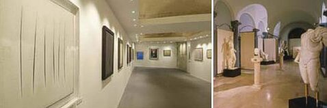 Le mostre in Abruzzo. Le località della costa dispongono di numerosi musei e sale di esposizione, come il MAS (Museo d'Arte dello Splendore) a Giulianova, la Villa Comunale a Roseto, il Museo d'Arte Contemporanea Vittoria Colonna, il Museo Cascella e il Museo delle Genti d'Abruzzo a Pescara, il Museo Michetti (MuMi) di Francavilla al Mare, il Palazzo Farnese a Ortona, il palazzo D'Avalos a Vasto, solo per citare i più noti. In estate essi diventano sede di mostre ed eventi culturali espositivi di notevole interesse. Importanti appuntamenti con la pittura, la scultura e la fotografia si svolgono anche in contesti meno usuali, come piazze, centri storici, castelli, chiese sconsacrate, persino fabbriche in disuso. Tra gli eventi più importanti si segnala Castelbasso Progetto Cultura, una ormai decennale esposizione di opere d'arte, allestita tra luglio ed agosto nell'omonimo borgo medievale sulle colline teramane. Le opere di artisti di fama internazionale, esposte nei fondaci antichi e nel palazzo delle mostre, e un ampio ventaglio di spettacoli ed eventi culturali collegati lo rendono un appuntamento molto interessante. Il borgo di Montone organizza da alcuni anni la rassegna “tra il sole e la luna”, ricca di performance artistiche, teatro di strada e opere di artisti locali esposte nel centro storico.